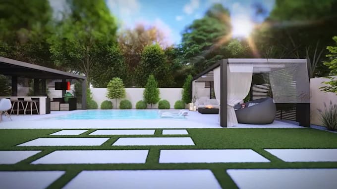 do site plan, garden 3d environment, landscape garden design