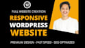 build website, full website creation with modern design in wordpress