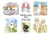 draw a cute watercolor art style of your pet portrait