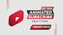 design and animate subscribe animation and bell icon animation overlay