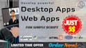 develop python desktop apps or web apps with automation, UI, and database