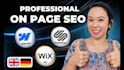do expert on page seo for wix, squarespace, webflow, german, english