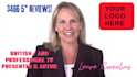 be your british video spokesperson on white screen with logo