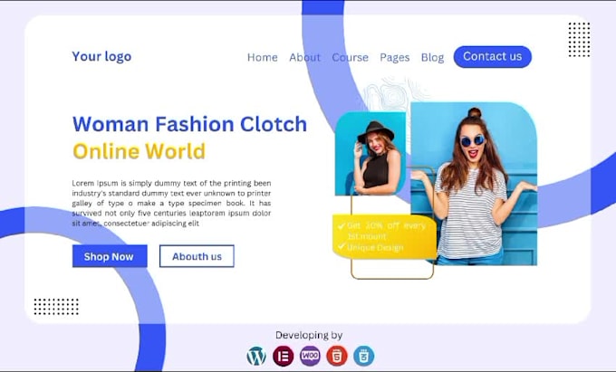 build a creative wordpress landing page and one page website