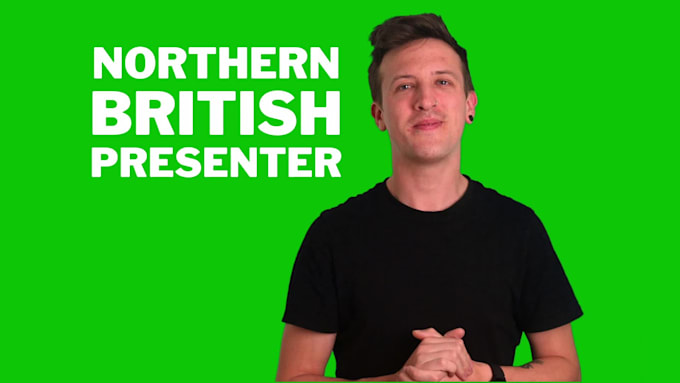 be your british spokesperson on green screen