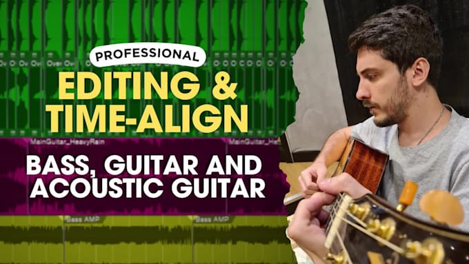 edit and time align your guitar, bass or piano tracks