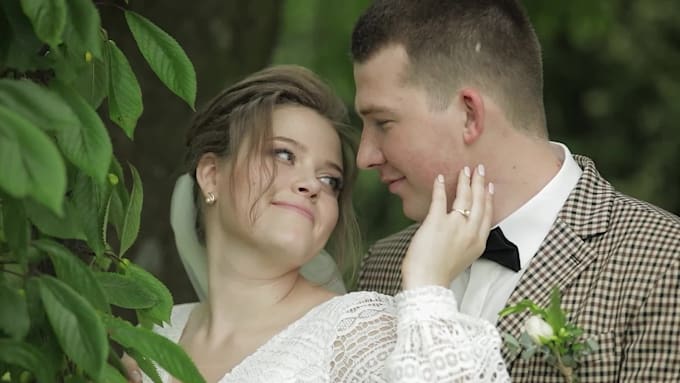 do cinematic wedding video editing and wedding highlights