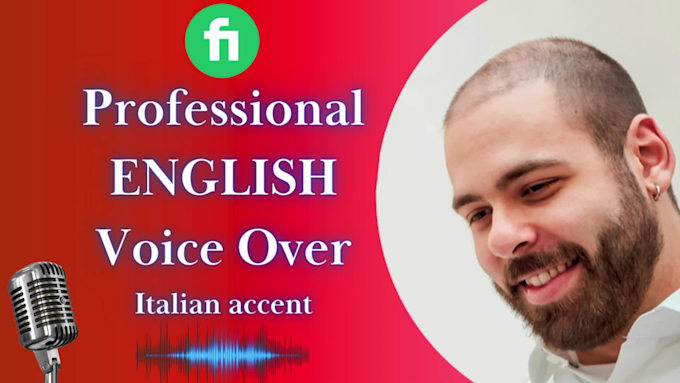 record an english voiceover with italian accent