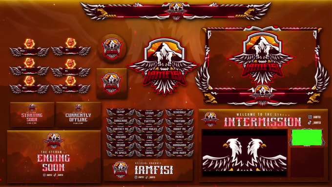 Create custom animated twitch overlay pack, kick overlay for your ...