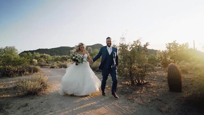 do cinematic wedding video editing and wedding highlight