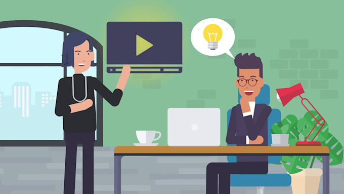 create professional 2d animated explainer or cartoon storytelling video