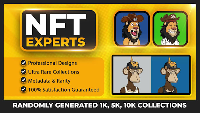 create randomly generated nft 1k 10k 100k arts for opensea