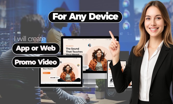 create a custom app promo, website, saas promo video