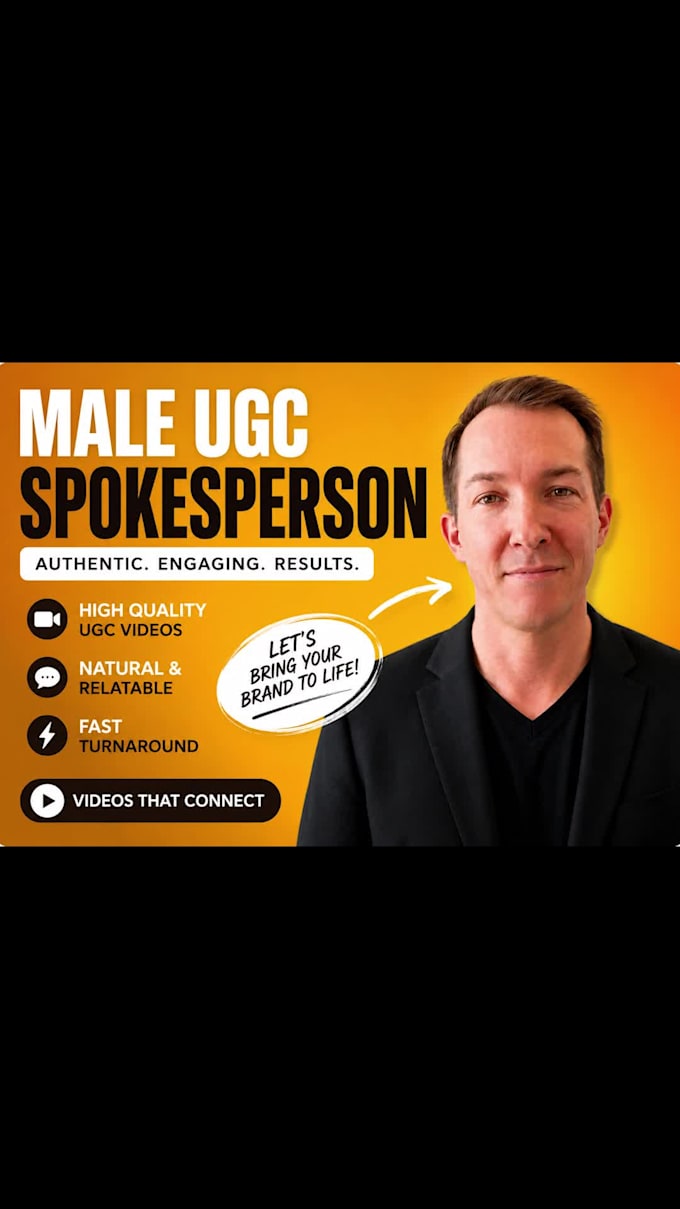 be your male ugc spokesperson