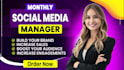 be your monthly social media manager