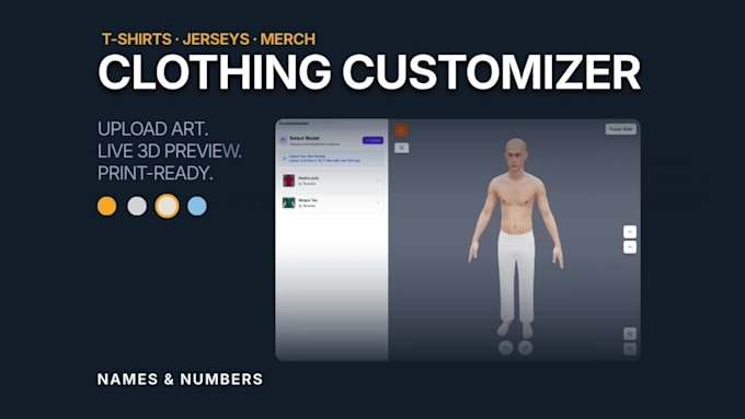 build a custom t shirt and clothing configurator for web