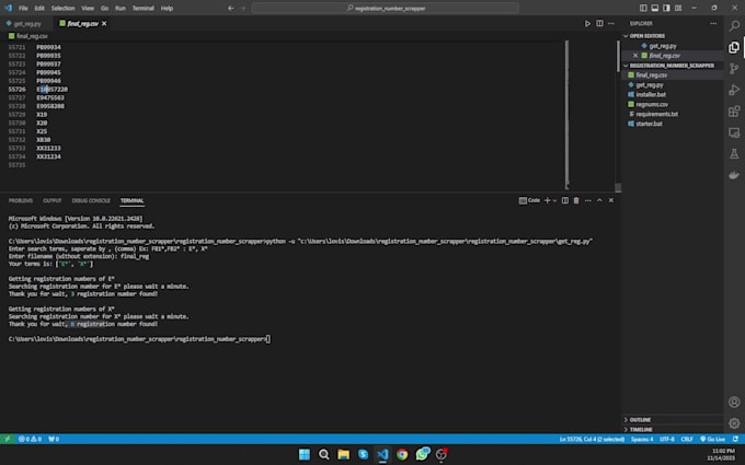 develop custom python web scraping scripts and bots