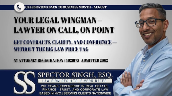 be your personal lawyer and legal coach on call for business or personal help