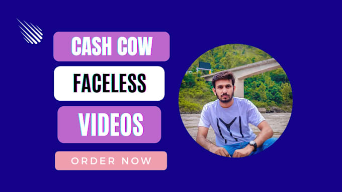 create a best cash cow faceless videos for you