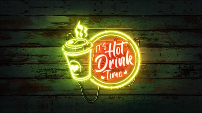 do neon logo or neon sign or neon gif