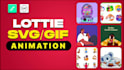 create any lottie, svg, GIF animation for web or app
