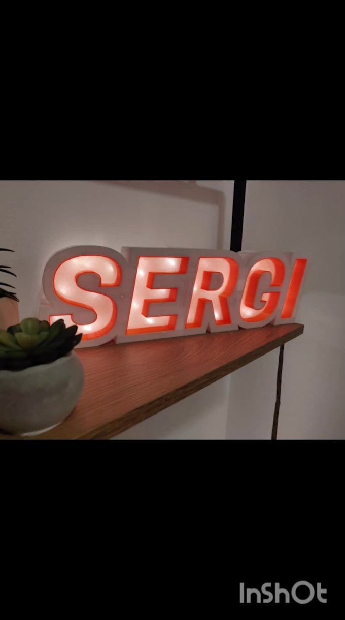 diseño de carteles led para impresión 3d