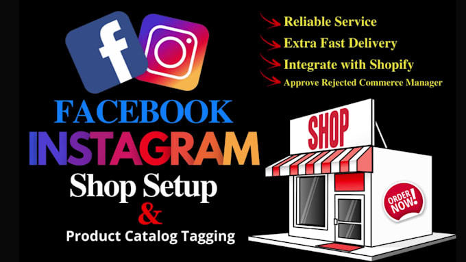 setup facebook shop instgram shop and integrate with shopify