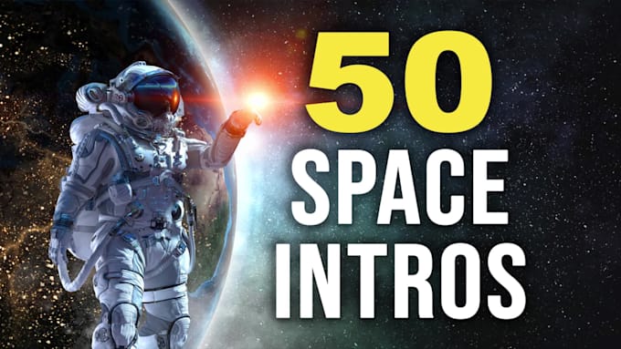 make 50 cool space logo intro video animations