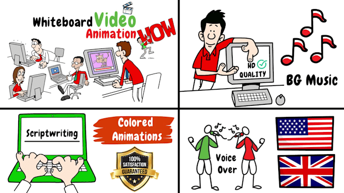 Best Deals! I will create engaging whiteboard animation explainer video or doodle video  for $15