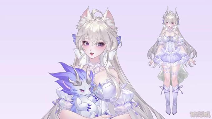 create custom female live 2d vtuber model anime live 2d rigging in vtuber studio