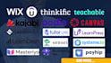 upload videos, setup skool thinkific teachable wix kajabi online course website