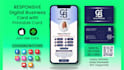 do great clickable digital business card, physical card with qr code, vcard
