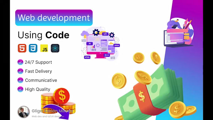 develop a website using HTML, CSS and js in 1 day