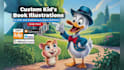 do children story book illustration and book cover with ai