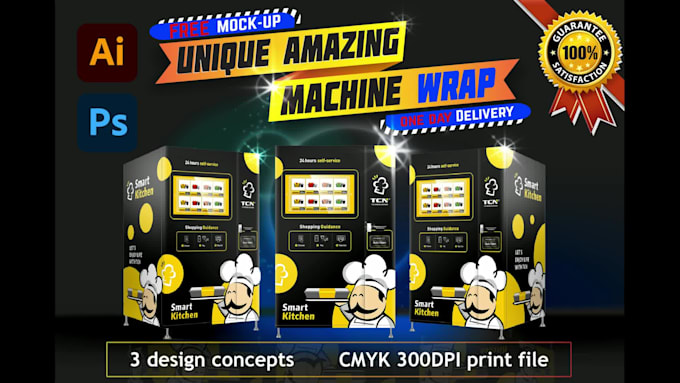 design custom vending machine vinyl wrap