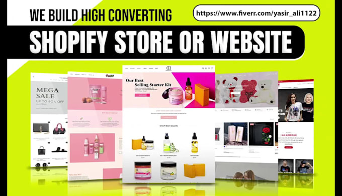 build shopify website, shopify store or dropshipping ecommerce store