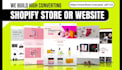 build shopify website, shopify store or dropshipping ecommerce store