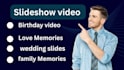 create song lyrics video, photo slideshow, birthday  with your videos and images