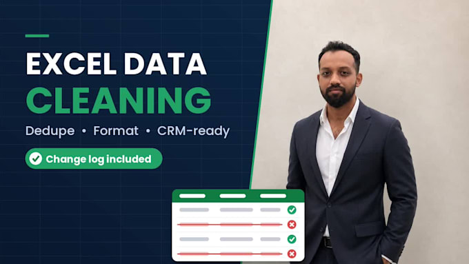 do excel data cleaning and CRM contact list cleanup