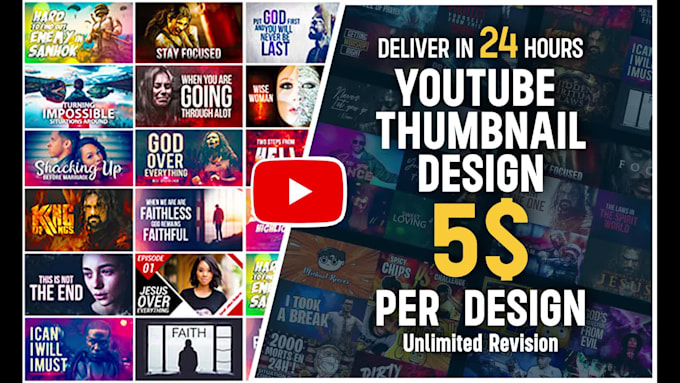 do eye catching youtube thumbnail and social media banner