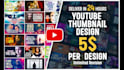 do eye catching youtube thumbnail and social media banner