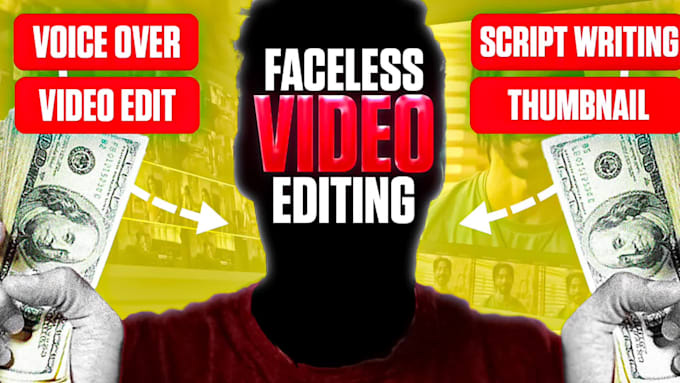 do expert faceless video editing for youtube automation and cash cow videos