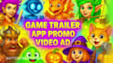 design a creative game trailer, app promo, video ad