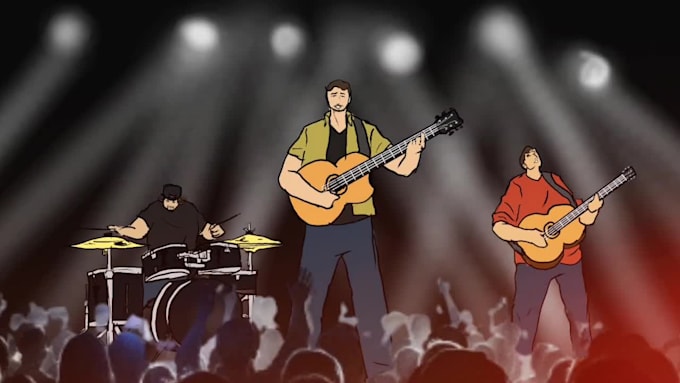 do 2d cartoon music video,