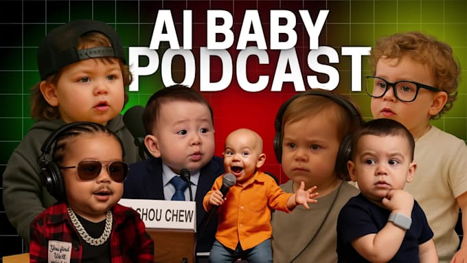 create viral baby talking podcast ai baby podcast shorts for tiktok youtube