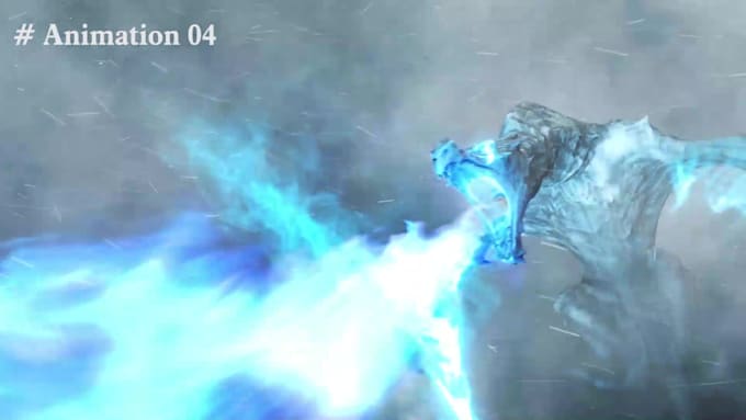 create 5 4k 3d dragon fire logo animation intros