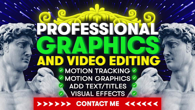 do camera, motion tracking, add motion graphics, text, titles to any video