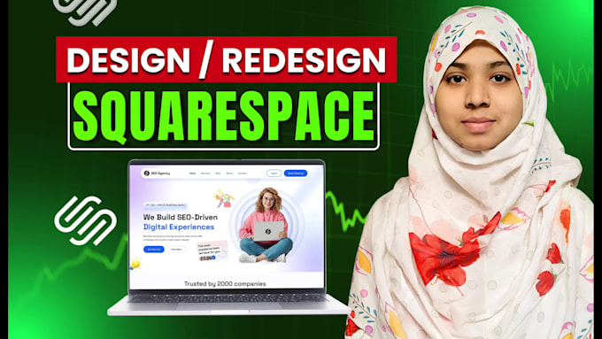 build squarespace website design or redesign squarespace website development