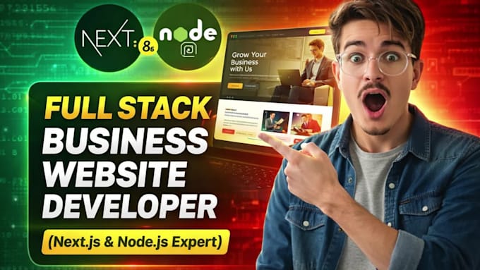 develop a full stack next js website with node js backend