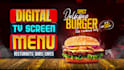 design animated digital TV menu board for restaurant